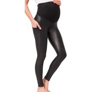 Tagoo Maternity Leggings Over The Belly Pregnancy Pants Pockets Maternity Medium